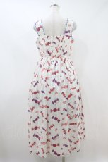 画像2: Jane Marple / Sweet Dropsノースリーブドレス M アイボリー×フレンチブルー H-26-10-25-029-JM-OP-AK-ZH (2)
