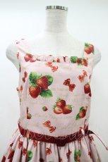 画像4: Emily Temple cute / Mellow Strawberryノースリーブワンピース M ピンク H-26-10-25-031-ET-OP-KB-ZH (4)