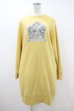 画像1: Jane Marple / プリントスウェットドレス M イエロー H-26-10-25-033-JM-OP-AK-ZH (1)