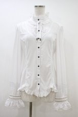画像1: Ozz oneste / 薔薇刺繍フリルトップス  白 H-26-10-25-048-OO-TO-AK-ZH (1)