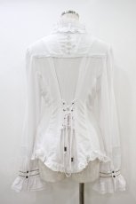 画像2: Ozz oneste / 薔薇刺繍フリルトップス  白 H-26-10-25-048-OO-TO-AK-ZH (2)