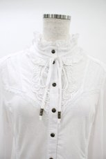 画像3: Ozz oneste / 薔薇刺繍フリルトップス  白 H-26-10-25-048-OO-TO-AK-ZH (3)