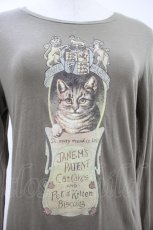 画像3: Jane Marple / スイスコットンkittenプリントのロングTシャツ M チャコール H-26-10-25-049-JM-TO-AK-ZH (3)