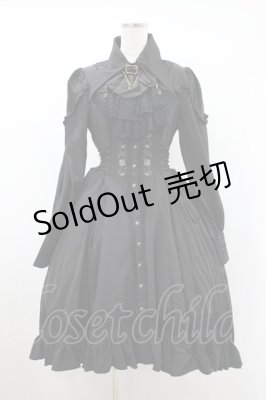 Preview of 薔薇刺繍ジャボ付きワンピース  黒