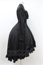 画像3: Ozz oneste / 薔薇刺繍ジャボ付きワンピース  黒 H-26-10-25-009-OO-OP-AK-ZH (3)
