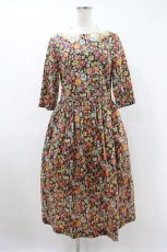 画像1: Jane Marple / Heirloom Flower embroideryカラードレス M ブラック H-26-10-25-011-JM-OP-AK-ZH (1)