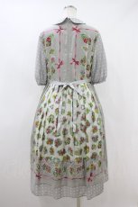 画像2: Jane Marple / Chromos bouquetのガーデンドレス M シルバーグレイ H-26-10-25-020-JM-OP-AK-ZH (2)