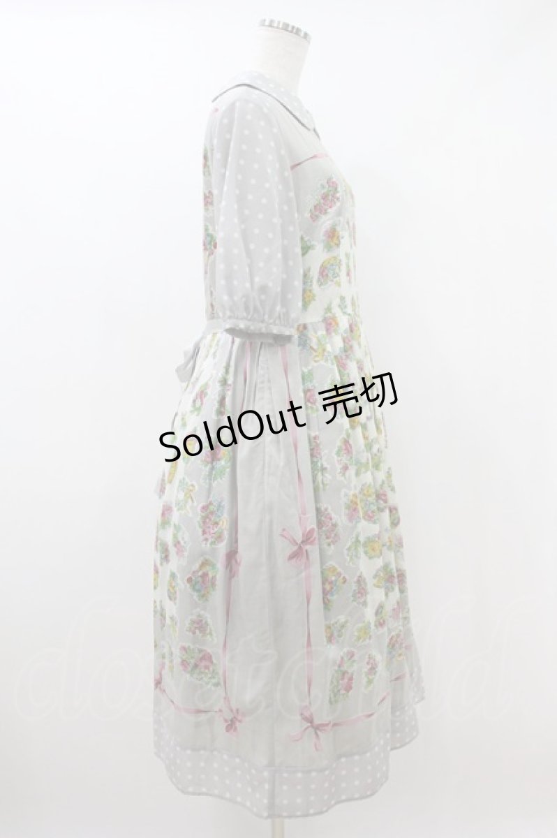 画像3: Jane Marple / Chromos bouquetのガーデンドレス M シルバーグレイ H-26-10-25-020-JM-OP-AK-ZH (3)
