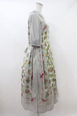 画像3: Jane Marple / Chromos bouquetのガーデンドレス M シルバーグレイ H-26-10-25-020-JM-OP-AK-ZH (3)