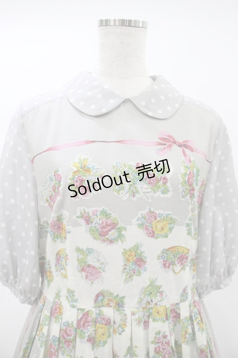 画像4: Jane Marple / Chromos bouquetのガーデンドレス M シルバーグレイ H-26-10-25-020-JM-OP-AK-ZH (4)