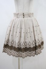 画像1: axes femme / ギンガムチェックスカート M ベージュ H-26-10-26-034-AX-SK-NS-ZH (1)