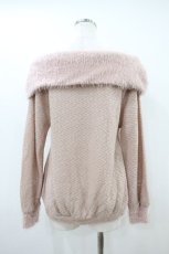 画像2: axes femme / パールキャミリボンオフショルニットトップス M ピンク H-26-10-26-044-AX-TO-NS-ZH (2)