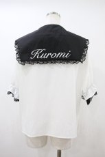 画像2: NOEMIE / クロミ/セーラー襟ブラウス M オフ H-26-10-26-051-LO-BL-YZ-ZH (2)