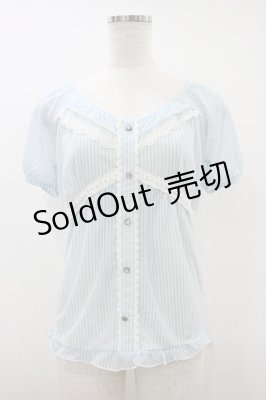Preview of ストライプトップス M サックス