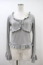 画像1: merry jenny / pointail frilly gather tops Free ブルー H-26-10-26-056-LO-TO-YZ-ZH (1)