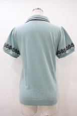 画像2: axes femme / 刺繍ポロトップス M ミント H-26-10-26-058-AX-TO-NS-ZH (2)