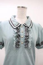 画像3: axes femme / 刺繍ポロトップス M ミント H-26-10-26-058-AX-TO-NS-ZH (3)