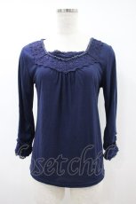 画像1: axes femme / ローズボタントップス M ネイビー H-26-10-26-059-AX-TO-NS-ZH (1)
