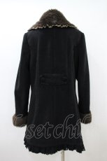 画像2: axes femme / ファーカラーコート L ブラック H-26-10-26-063-AX-CO-NS-ZH (2)
