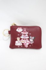 画像1: m petit by misako / サンリオキャラクターズコラボ ポーチ付きエコトート  ワイン/レッド H-26-10-26-014-LO-ZA-YZ-ZH (1)