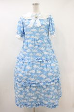 画像1: Nile Perch / 夜空柄ワンピース Free サックス H-26-10-26-023-LO-OP-YZ-ZH (1)