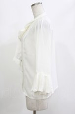 画像2: axes femme / 苺刺繍ボウタイブラウス Free オフ H-26-10-27-045-AX-BL-NS-ZH (2)