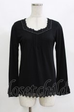 画像1: axes femme / 蝶レースフリルトップス M ブラック H-26-10-27-049-AX-TO-NS-ZH (1)