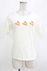 画像1: axes femme / レトロスイーツプリントTシャツ Free Ivory H-26-10-27-065-AX-TO-NS-ZH (1)
