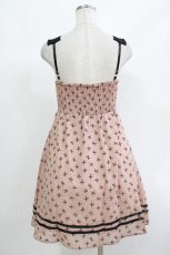 画像3: axes femme / ドットリボンワンピース M ピンクベージュ H-26-10-27-014-AX-OP-NS-ZH (3)