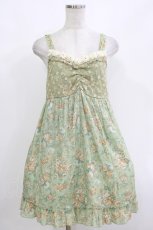 画像1: axes femme / 花柄ワンピース M ミント H-26-10-27-015-AX-BL-NS-ZH (1)
