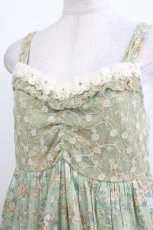 画像4: axes femme / 花柄ワンピース M ミント H-26-10-27-015-AX-BL-NS-ZH (4)