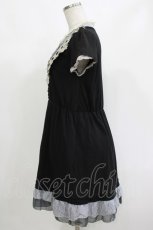画像2: axes femme / ストライプ切替ワンピース M ブラック H-26-10-27-020-AX-SK-NS-ZH (2)