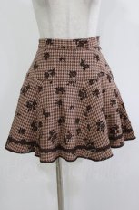 画像1: axes femme / ローズフロッキースカート M ブラウン H-26-10-27-024-AX-SK-NS-ZH (1)