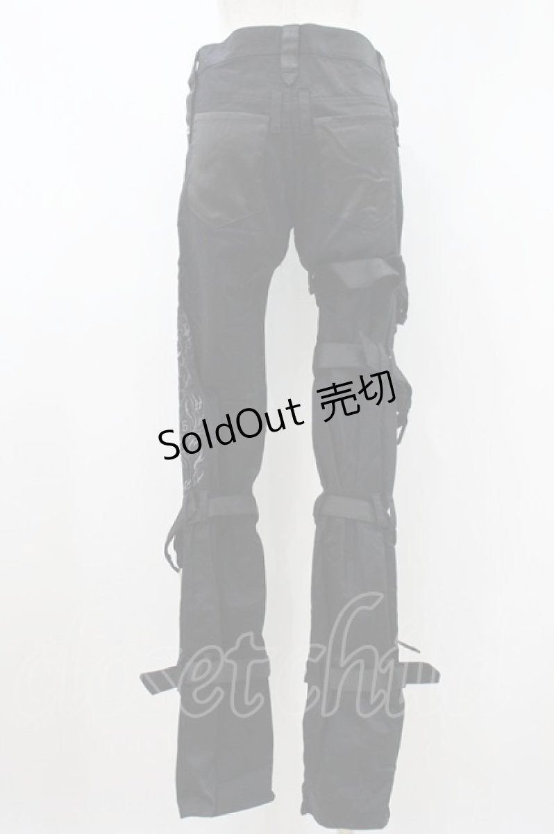 画像2: Sixh / ベルト付きパンツ  黒 H-26-10-28-033-HN-PA-AK-ZH (2)