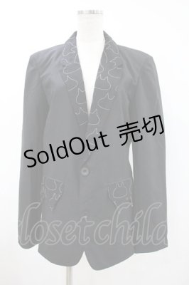 Preview of ネコ刺繍ジャケット  黒