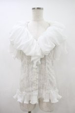 画像1: alice auaa / ネットプリントシフォンブラウス 3(約9号) 白 H-26-10-28-025-AA-BL-AK-ZH (1)