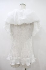 画像2: alice auaa / ネットプリントシフォンブラウス 3(約9号) 白 H-26-10-28-025-AA-BL-AK-ZH (2)