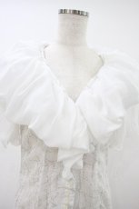 画像4: alice auaa / ネットプリントシフォンブラウス 3(約9号) 白 H-26-10-28-025-AA-BL-AK-ZH (4)
