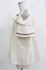 画像2: axes femme POETIQUE / ラッフルフリル襟肩あきブラウス M 生成り H-26-10-29-046-AX-BL-NS-ZH (2)