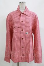 画像1: PINK HOUSE / チェックブラウス L レッド H-26-10-29-048-LO-BL-NS-ZH (1)