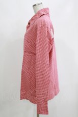 画像2: PINK HOUSE / チェックブラウス L レッド H-26-10-29-048-LO-BL-NS-ZH (2)
