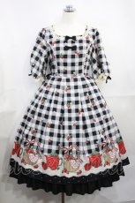 画像1: axes femme kawaii / ベリーズピクニックワンピース M ブラック H-26-10-29-1004-AX-OP-NS-ZH (1)