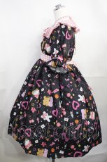 画像2: axes femme kawaii / ハッピーバカンス柄ワンピース M ブラック H-26-10-29-1006-AX-OP-NS-ZH (2)