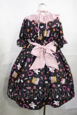 画像3: axes femme kawaii / ハッピーバカンス柄ワンピース M ブラック H-26-10-29-1006-AX-OP-NS-ZH (3)