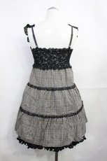 画像2: axes femme / シャーリングティアードキャミワンピース M グレー H-26-10-29-1008-AX-OP-NS-ZH (2)