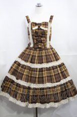 画像1: axes femme kawaii / タータンチェックジャンスカ M イエロー H-26-10-29-1002-AX-OP-NS-ZH (1)