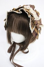 画像1: axes femme kawaii / タータンチェックヘッドドレス  イエロー H-26-10-29-1036-AX-AC-NS-ZH (1)