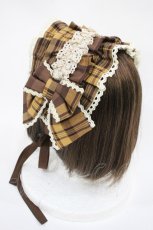 画像2: axes femme kawaii / タータンチェックヘッドドレス  イエロー H-26-10-29-1036-AX-AC-NS-ZH (2)
