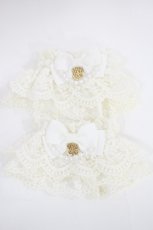 画像1: axes femme kawaii / レーシーお袖とめ  白 H-26-10-29-1039-AX-ZA-NS-ZH (1)