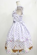 画像2: axes femme kawaii / イースター柄ジャンスカ M ラベンダー H-26-10-29-001-AX-OP-NS-ZH (2)